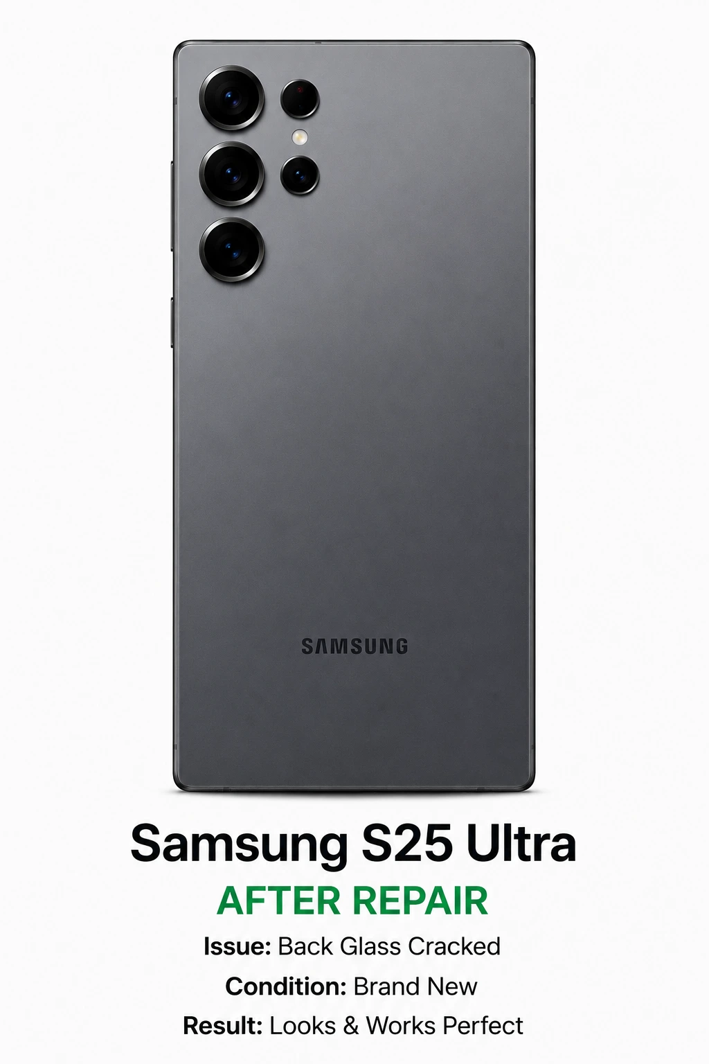 Samsung S25 Ultra Back Glass Repair after