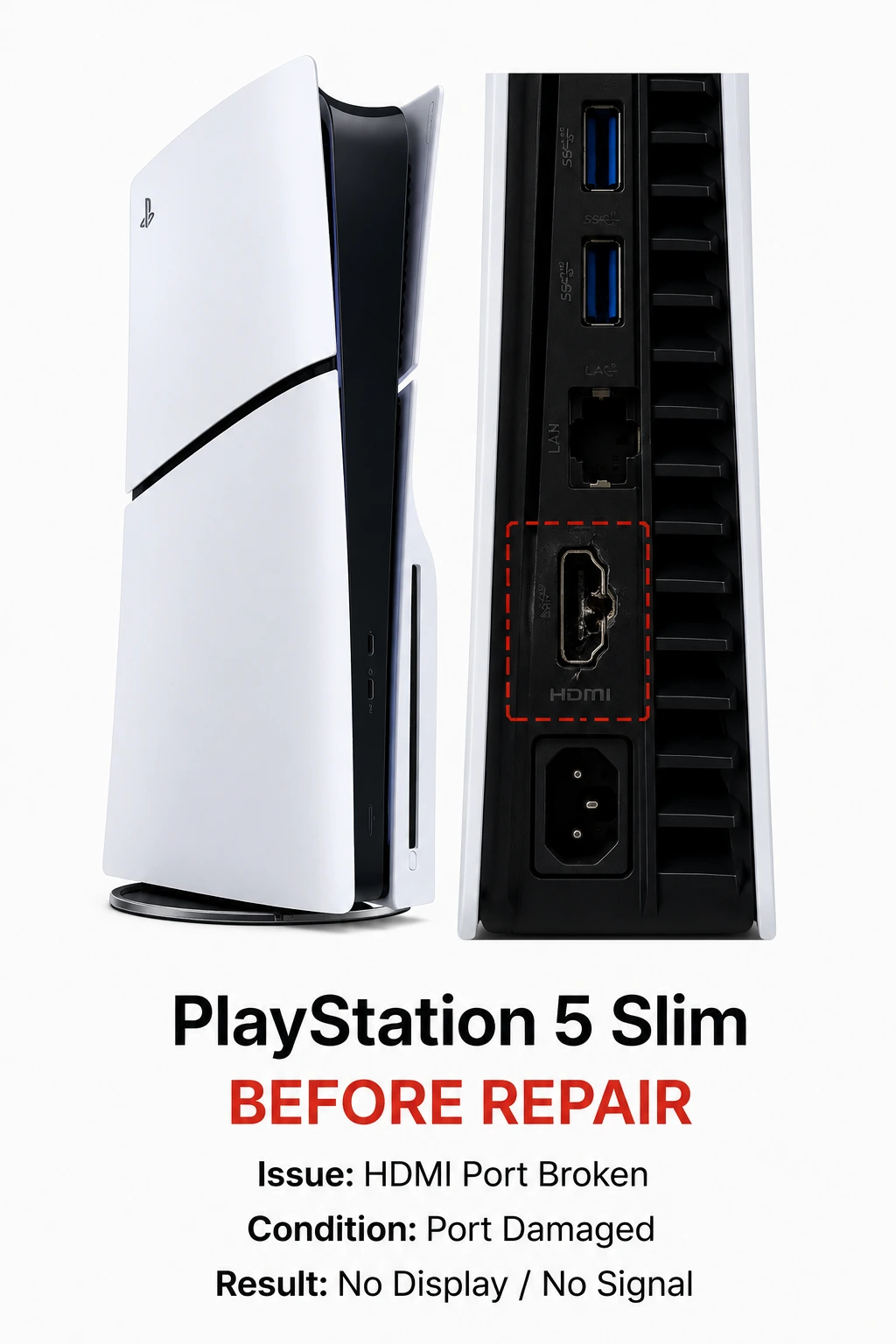 Playstation Ps5 HDMI Port Repair before